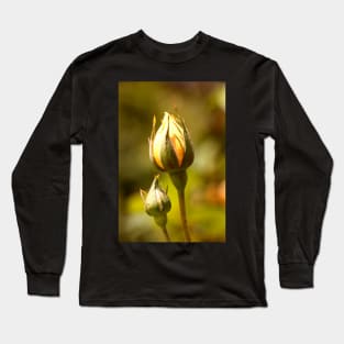 Yellow Rose Bud Long Sleeve T-Shirt